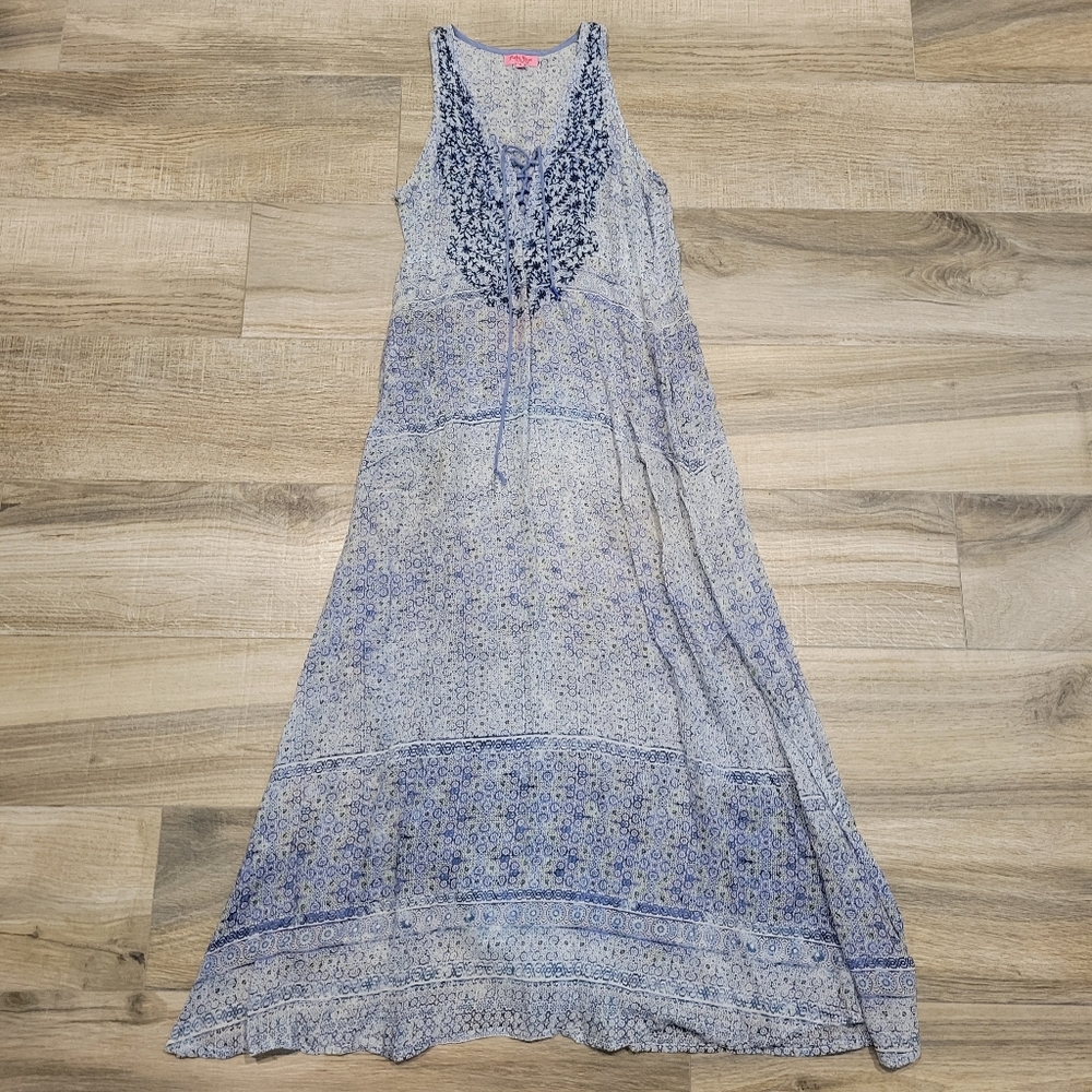 Ruby Yaya Mosaic Tile Maxi Beach Dress Women's Small Australian